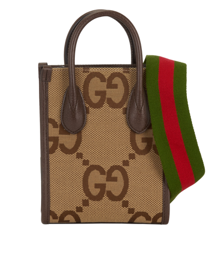 Vertical Tote Jumbo GG, &pound;450, Handbags, Beige, Canvas, Front view